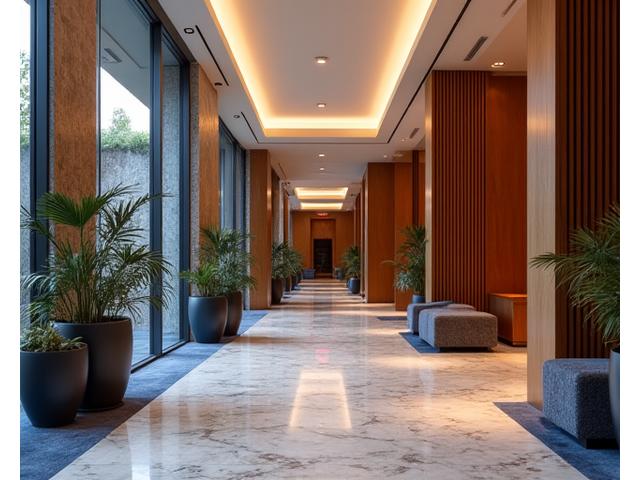 럭셔리 호텔 외관과 휴식 공간