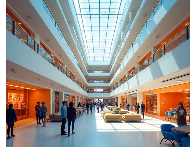 현대적인 복합 쇼핑몰 전경