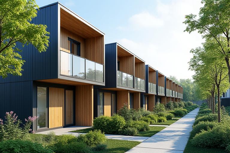 전원적인 분위기의 모던 타운하우스