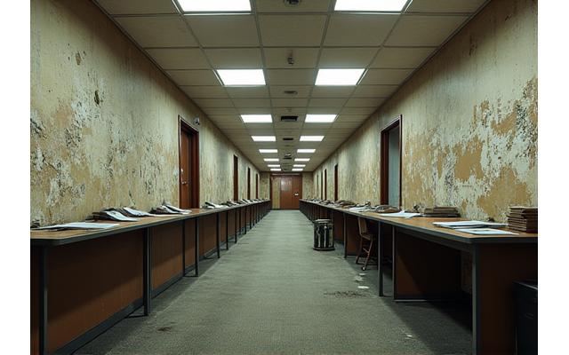 오래되고 낡은 상업 공간의 리노베이션 전 모습