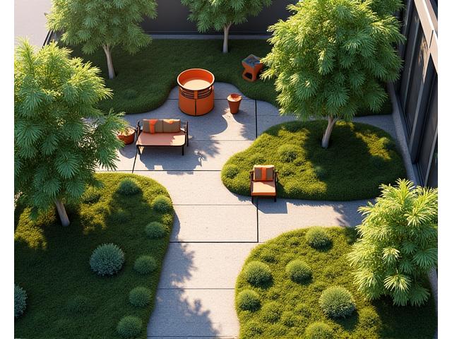 집약형 그린 루프의 푸른 정원 모습