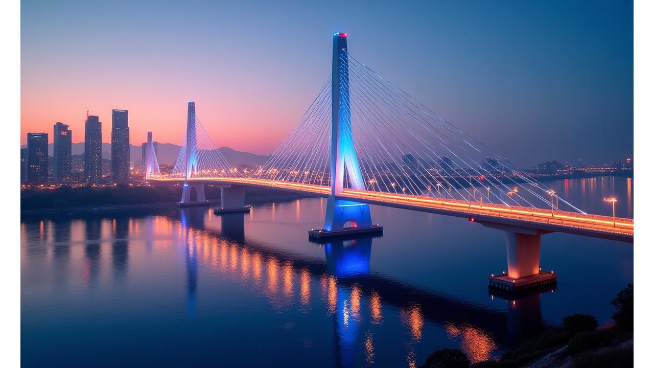 한강을 가로지르는 현대적인 교량