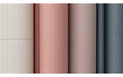 흡음 패널, 카페트, 커튼 등 소음 저감 자재 샘플