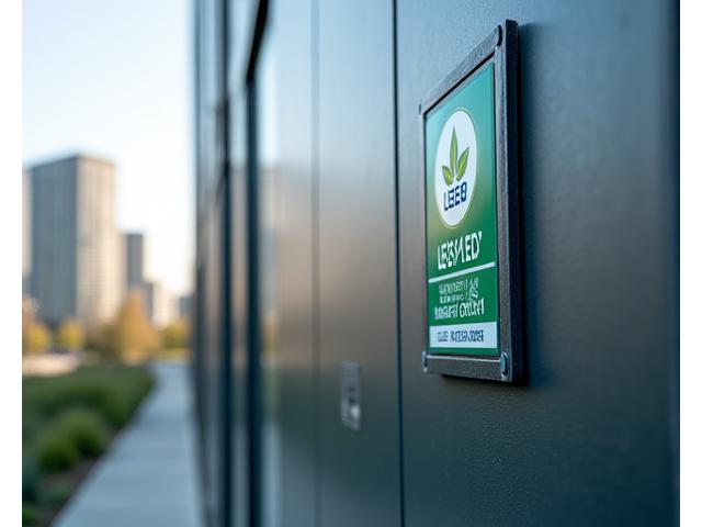 LEED 인증 마크와 친환경 건축물