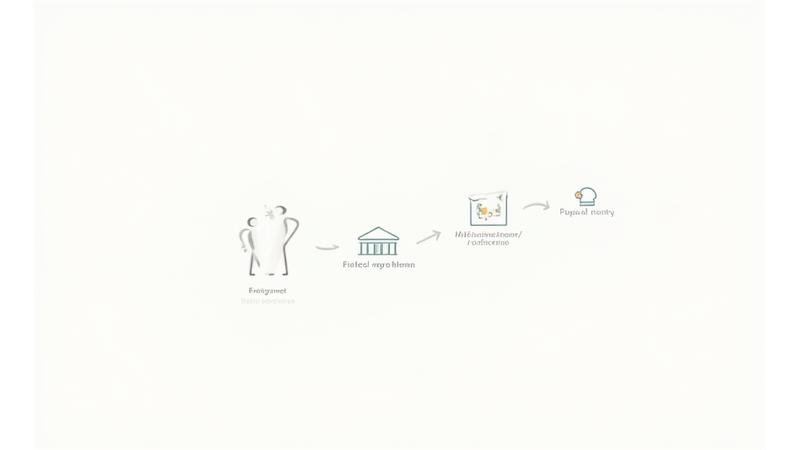 분쟁 해결 절차를 나타내는 플로우차트 이미지, 다양한 법적 아이콘과 화살표로 프로세스 진행 방향을 시각화